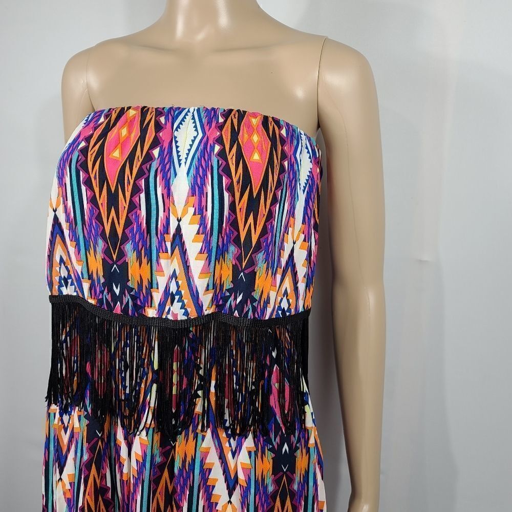Justify Multi Color Fringed Maxi Dress - Picture 7 of 11